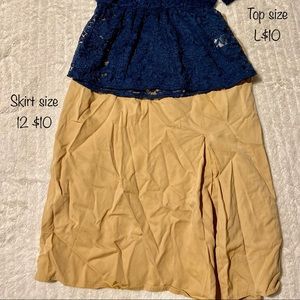 Camel color skirt